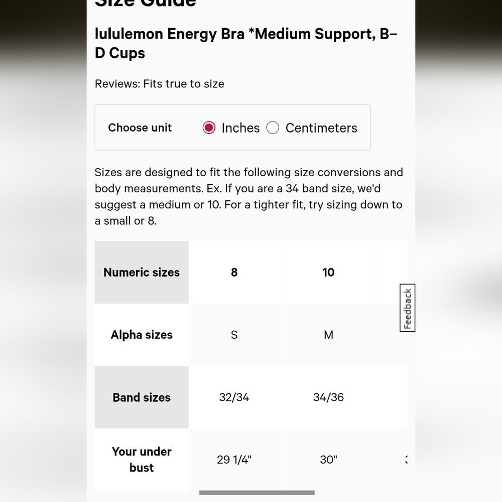 NWOT Lululemon Collegiate Energy Sports Bra 8 University Of Washington UW - Picture 5 of 5